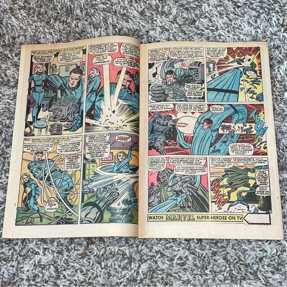 VINTAGE 1967 MARVEL FANTASTIC FOUR Silver Surfer & Dr Doom Silver Age Comic #58 - Picture 9 of 11